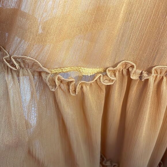 Misa Los Angeles Carmela Maxi Dress Yellow Gold Mustard XS - Picture 8 of 10